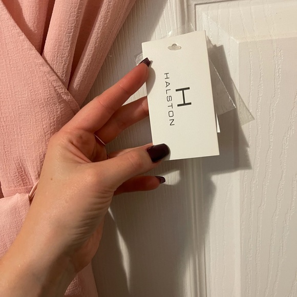 NWT — Halston light pink wrap blouse - Picture 3 of 6